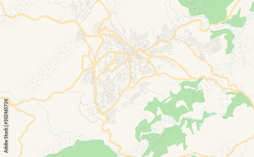 Printable street map of Souk Ahras, Algeria