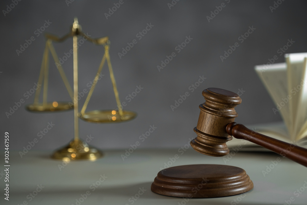Judge mallet with law books and scales of justice. concept of justice, legal, jurisprudence. Judge mallet with law books and scales of justice. concept of justice, legal, jurisprudence.