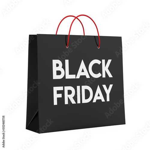 Black Friday Shopping Bag Isolated