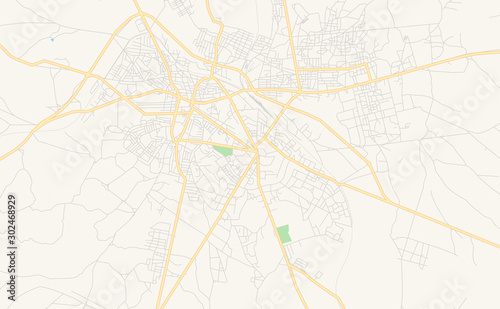 Printable street map of Tabora, Tanzania