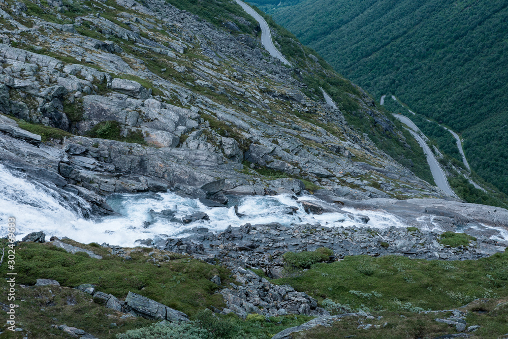 Trollstigen, Bergpass in Norwegen Trollstigen, Bergpass in Norwegen