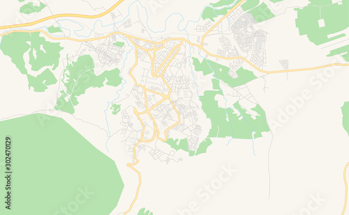 Printable street map of Taza  Morocco