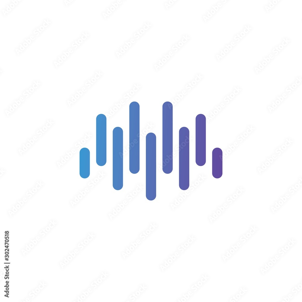 sound wave ilustration logo vector icon template