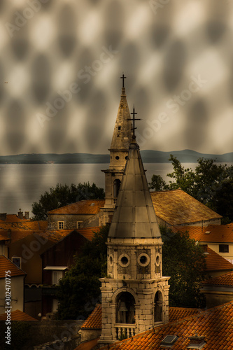 Croatian churches through a mesh