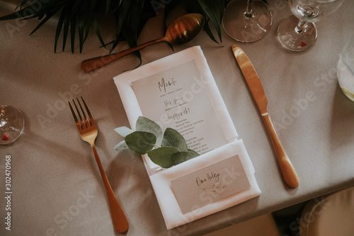 wedding table setting
