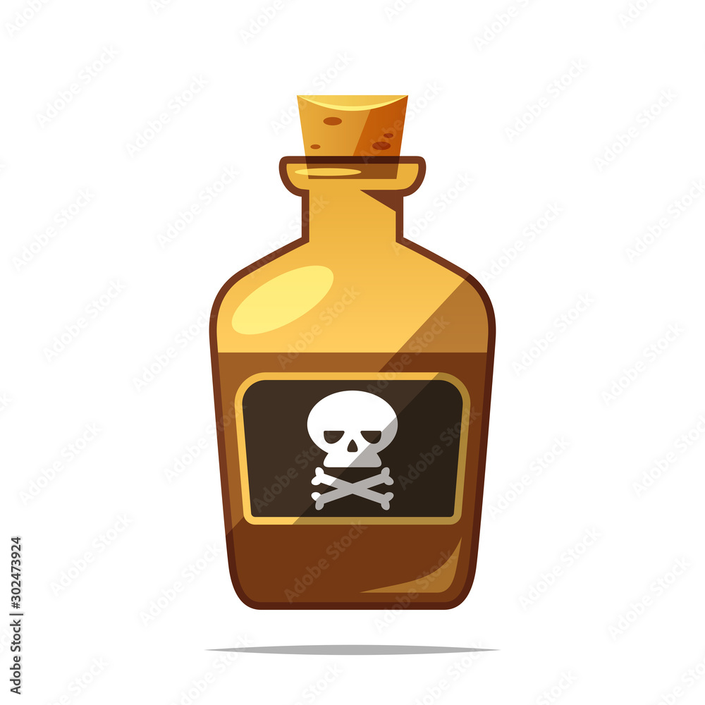 Poison bottle vector isolated illustration Poison bottle vector isolated illustration