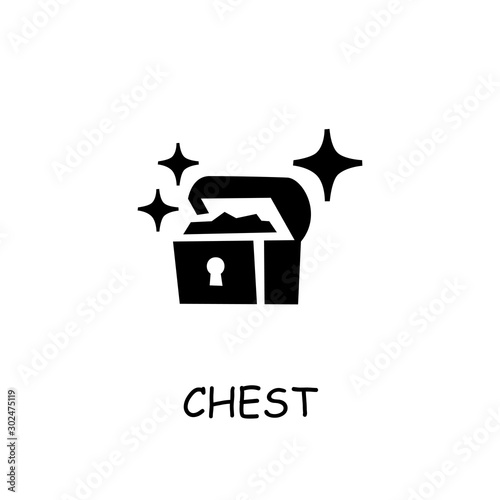 Treasure Chest flat vector icon
