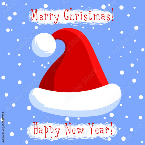 Santa Claus hat blue sky
