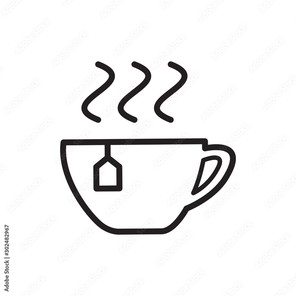 Tea Drink Icon Vector Simple Design