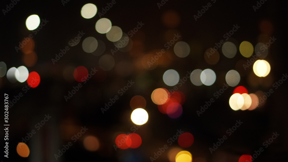 Fototapeta premium Colorful bokeh at night