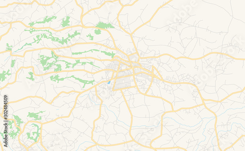 Printable street map of Mbouda  Cameroon