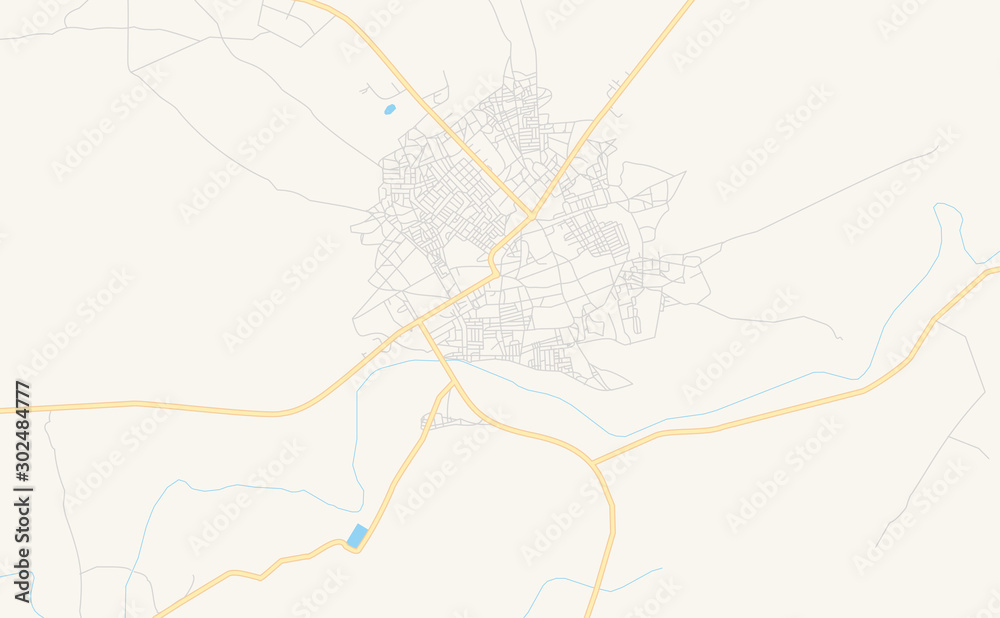Printable street map of Hadejia, Nigeria
