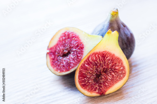 fresh natural figs isolated on background