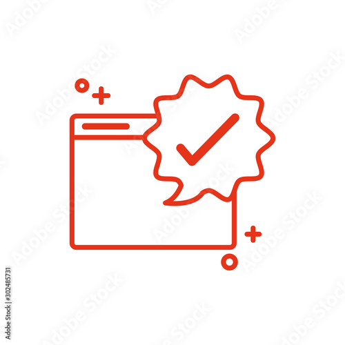 Communication bubble and website icon line design