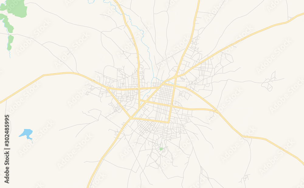 Printable street map of Kandi, Benin Printable street map of Kandi, Benin