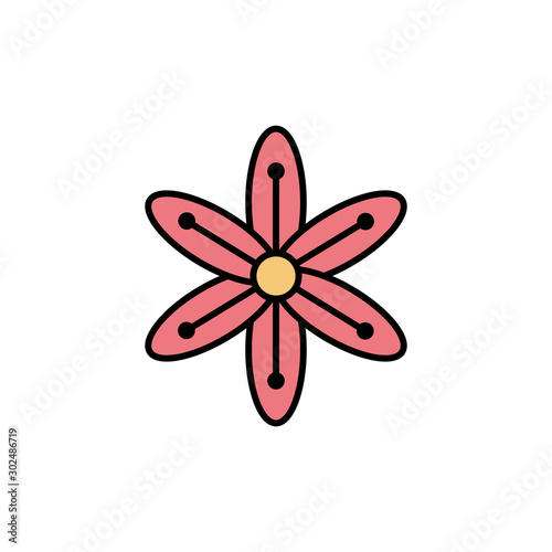 Isolated flower icon fill design © Stockgiu