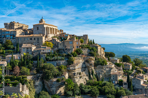 View on Gordes, a small typical town in Provence, France photo