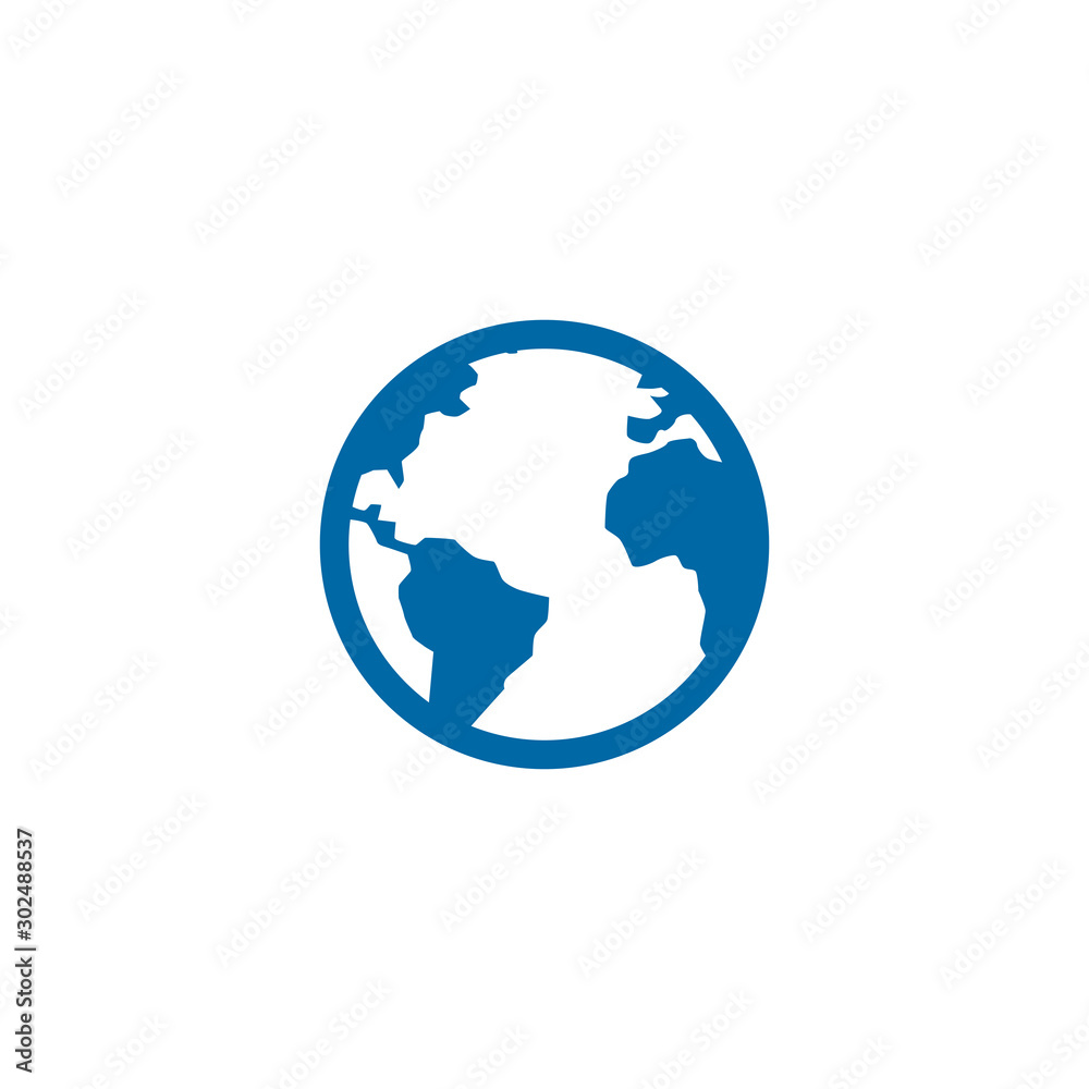 Naklejka premium Globe icon logo design vector template