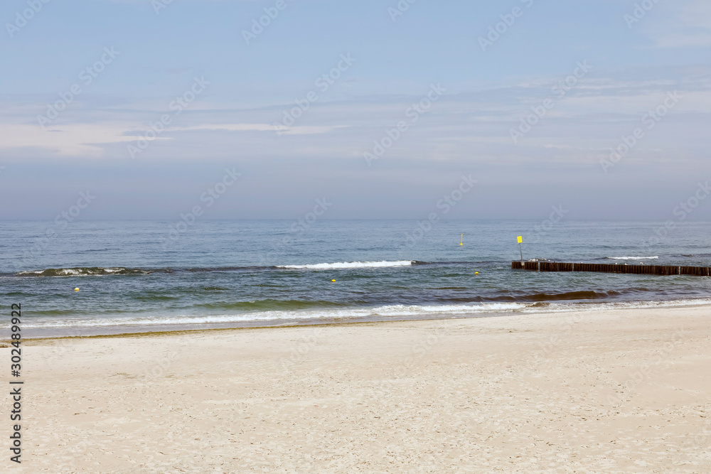 Sandy beach and Baltic Sea