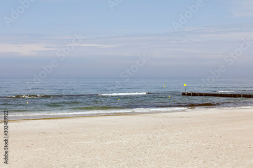 Sandy beach and Baltic Sea