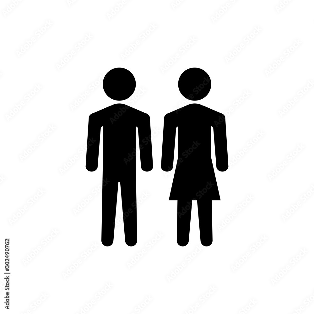 Toilet Men And Women Icon Vector Toilet Men And Women Icon Vector
