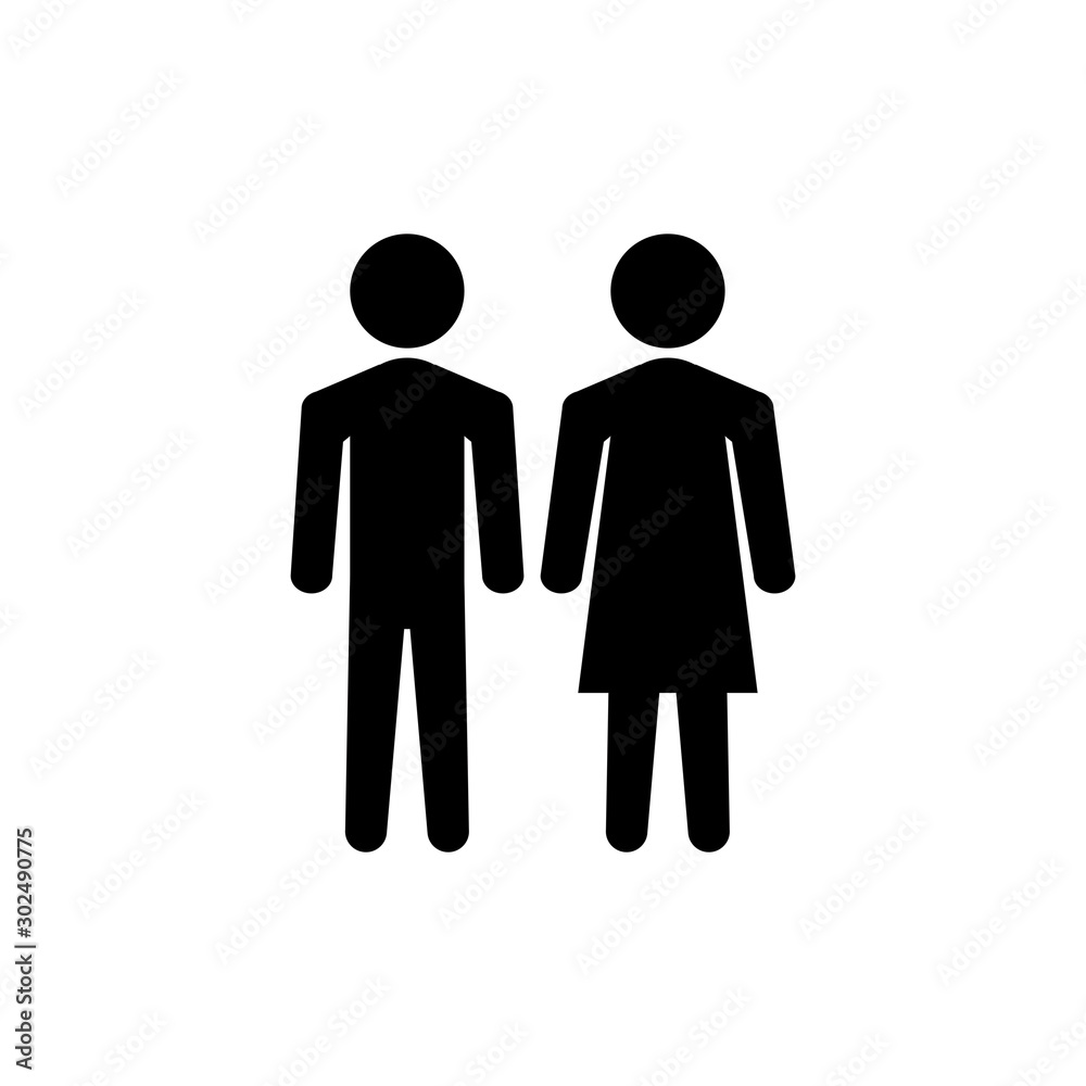Toilet Men And Women Icon Vector Toilet Men And Women Icon Vector