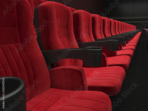 3D rendering modern cinema