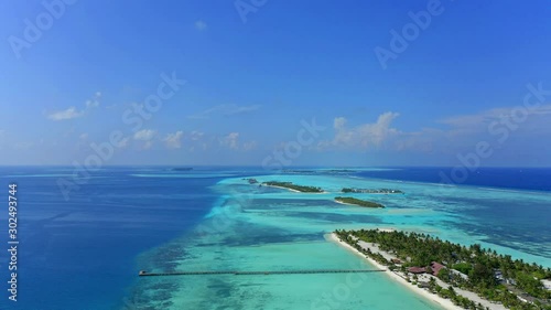 Aerial Shot of the Maldives island Bodufinolhu photo