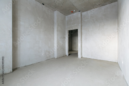 interior of the apartment without decoration