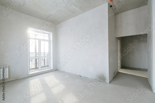 interior of the apartment without decoration