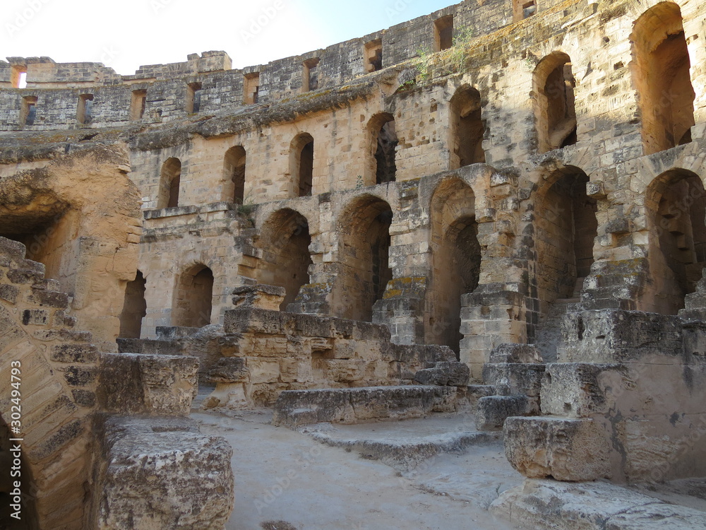 ancient amphitheater in Tunisia