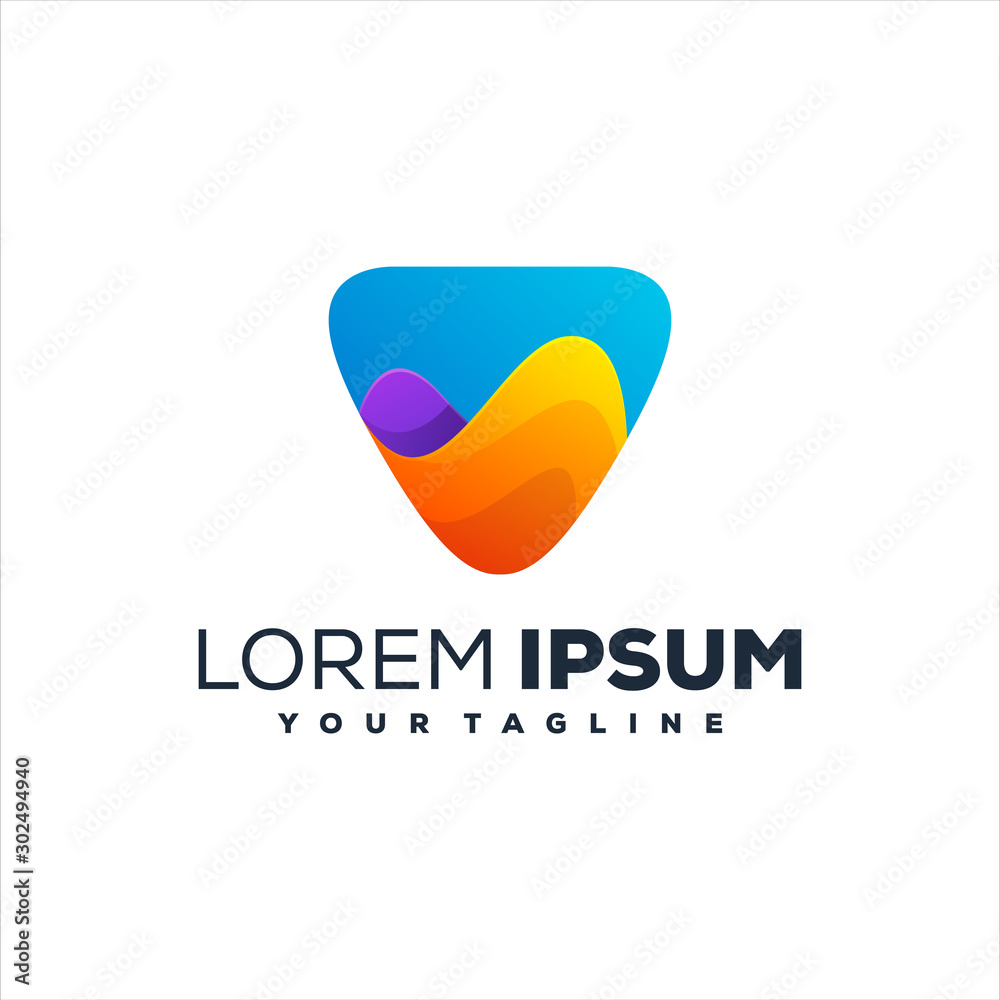 awesome abstract gradient logo design awesome abstract gradient logo design