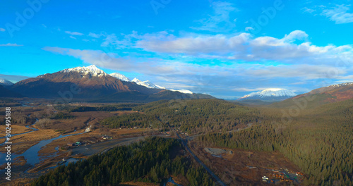 Fall views of Alaska's Chugach mountains 