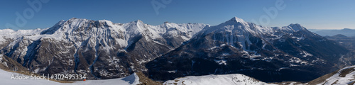Vallée du Champsaur vue des pistes de ski d'Orcières-Merlette
