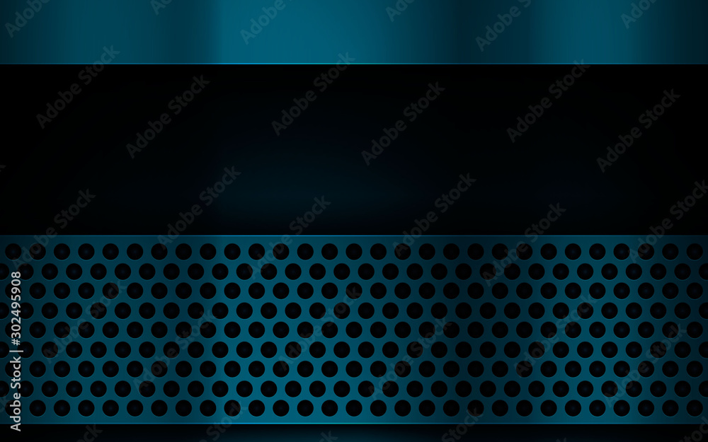 Obraz premium Dark blue texture overlap background. Metallic color effect.