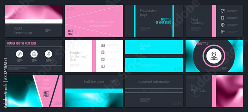 Presentation template design