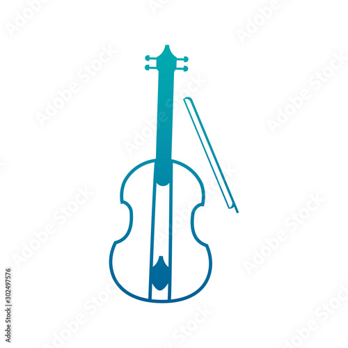 Isolated violin instrument gradient design
