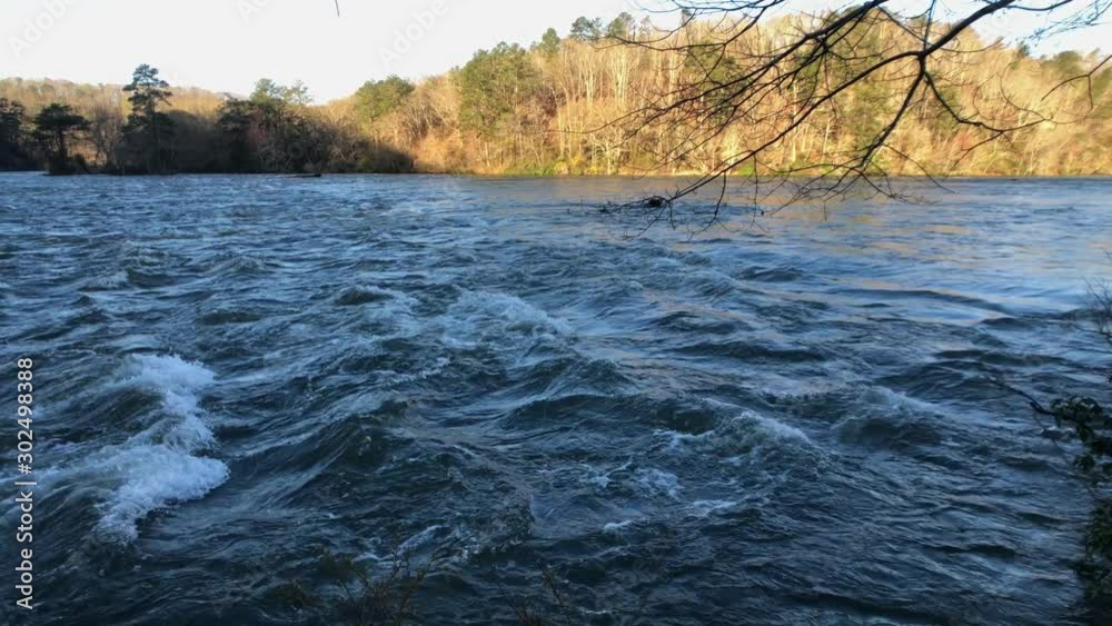 The waters of the Chattahoochee river as it winds through the Atlanta