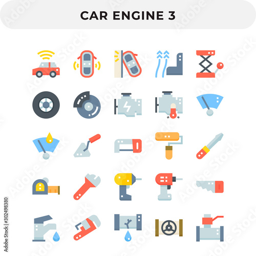 Flat Icons Pack for UI. Pixel perfect vector icon set for web design and website application.