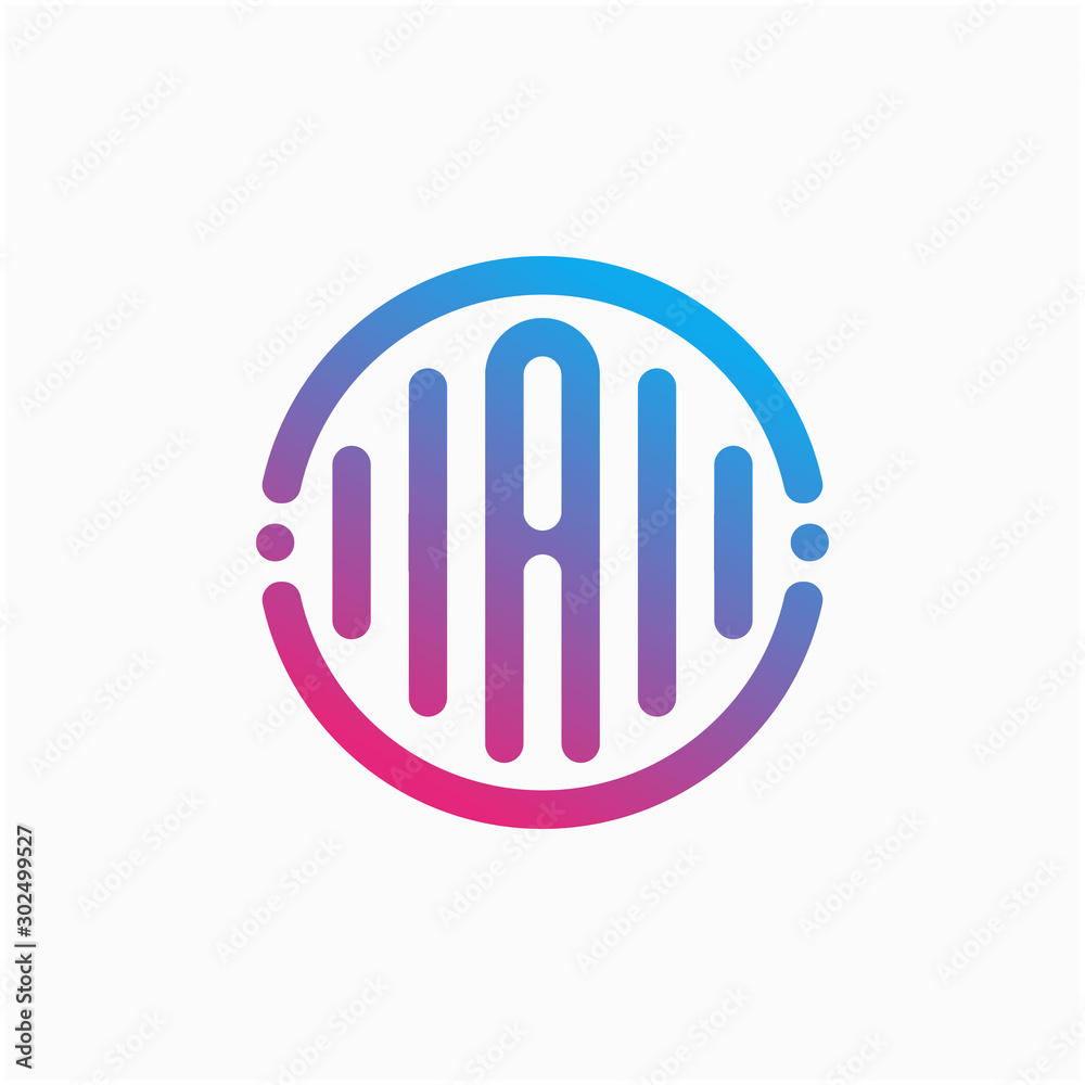 letter A with pulse concept. sound waves sign, bass, DJ. Suitable for Creative Industry, Multimedia, entertainment, technology, digital, Industry Music, Studio, Shop, and any related business - vector