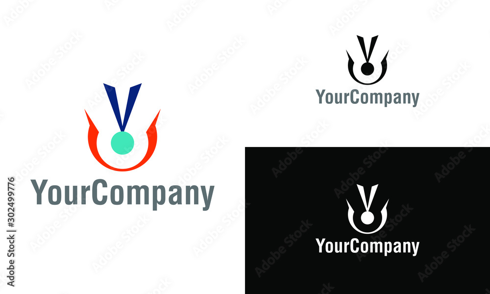 Corporate abstract logo design template. Simple and clean flat design of abstract logo vector template. Human logo design template.