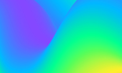 Modern colorful blue and green abstract soft 3D flow shapes. Liquid wave gradient background.