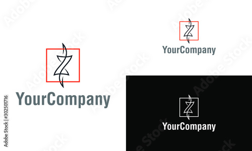 Corporate letter Z and hourglass logo design template. Simple and clean flat design of hourglass logo vector template.