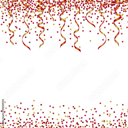 background of red glitter and ribbon