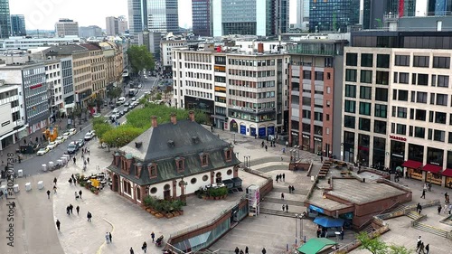 Germany, Frankfurt, cityscape with Hauptwache and financial district photo
