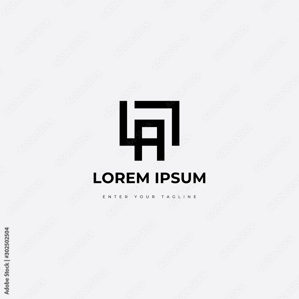 Letter LA Logo Design, Simple Monogram With Letter L And A. Letter LA Logo Design, Simple Monogram With Letter L And A.