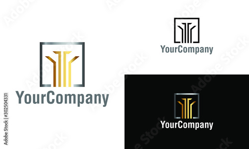 Linear letter TY and architecture logo template design. Creative vector emblem, for icon or design concept. Creative letter TY and architecture  logo template design.