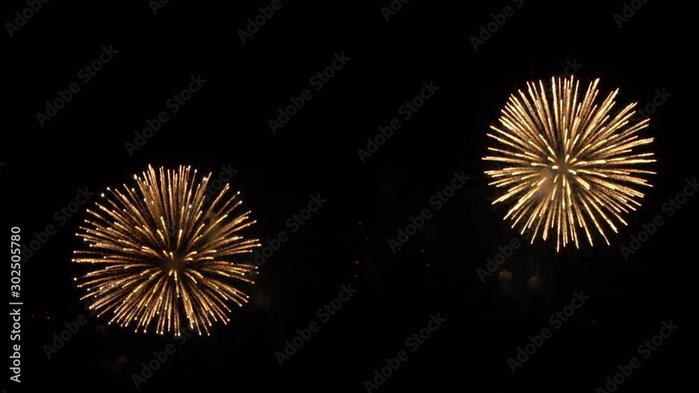 Many flashing colourful fireworks in event amazing with black background celebrate New Year, holiday and festival in night. Many flashing colourful fireworks in event amazing with black background celebrate New Year, holiday and festival in night.