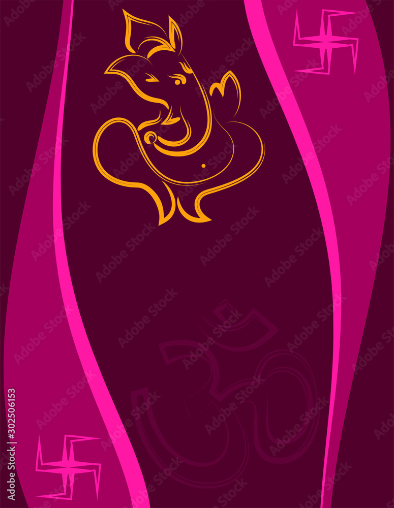 Naklejka premium Ganesha The Lord Of Wisdom Design