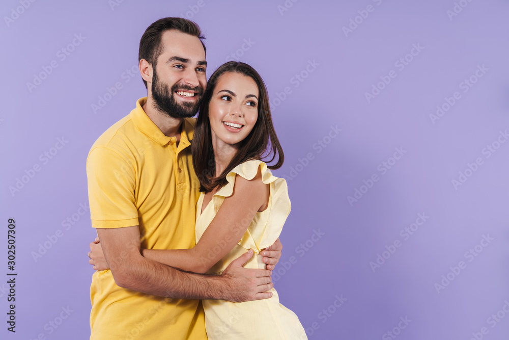 Happy excited beautiful young couple Happy excited beautiful young couple